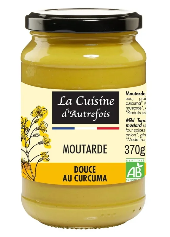 Milder Senf mit Kurkuma BIO 370 g – LA CUISINE D AUTREFOIS