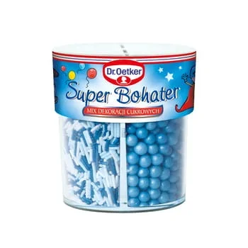 Mischung aus Zuckerdekorationen Superheld Dr. Oetker 76g