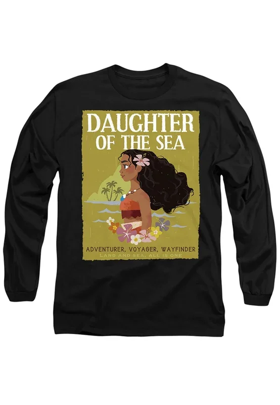 Moana Daughter of the Sea Long Sleeve T-Shirt, Black
