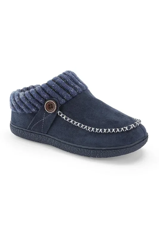 Moccasin Knitted Collar Slippers