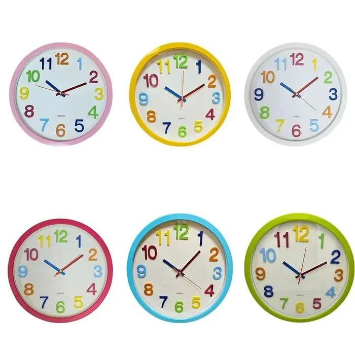 Modern Colourful Kids Wall Clock~3428