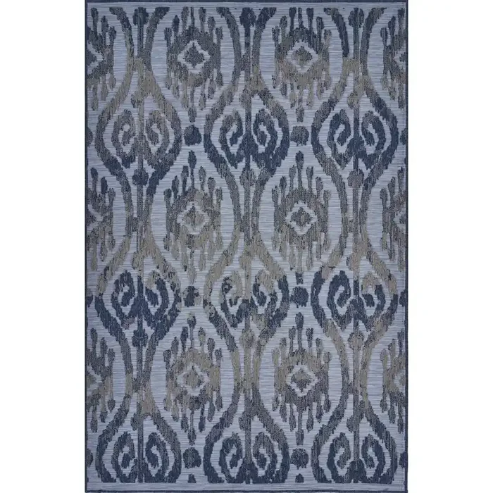Modern Multicolored Ikat Indoor/Outdoor Rug