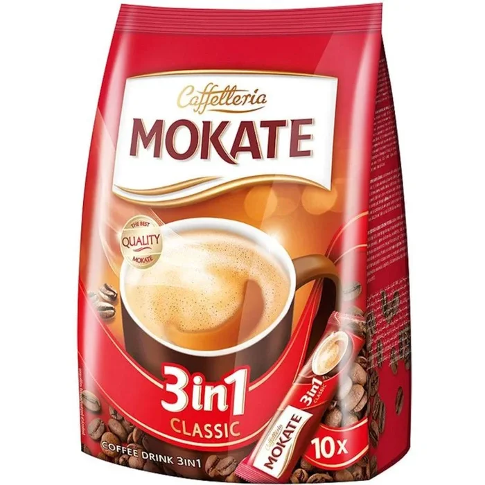 Mokate Classic 3 in 1 Roasted Coffee 10 Pack – Case of 10