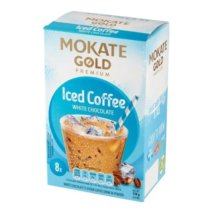 Mokate Gold Premium Iced Coffee White Chocolate 8 Pack – Case of 12