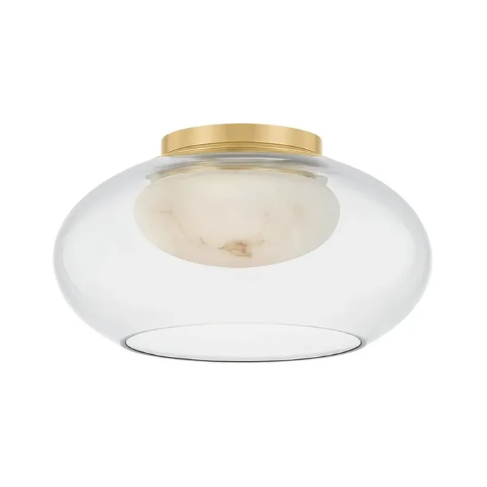 Moore Flush Mount Aged Brass Color