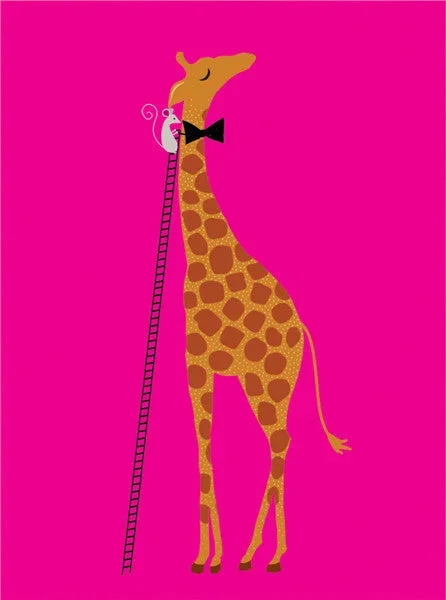 Mouse and Giraffe Bow Tie Card
