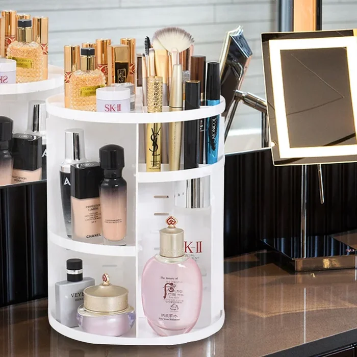 Multifunctional Tabletop Rotating Cosmetic Storage Organizer