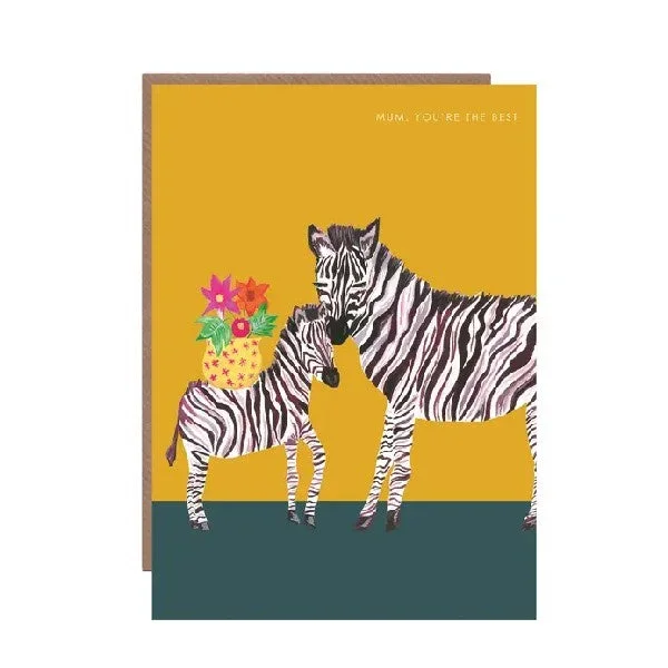 Mum You’re The Best Zebra Card