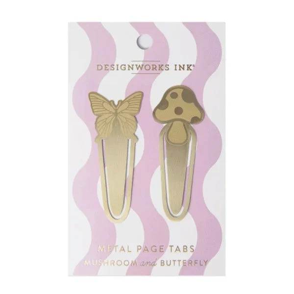 Mushrooms and Butterfly Metal Page Tabs