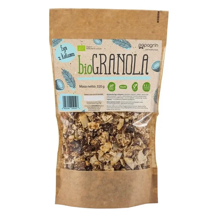 Müsli Feige mit Kokos BIO 320 g – PAPAGRIN