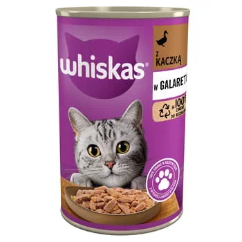 Nasses Katzenfutter Ente in Gelee Whiskas 400g