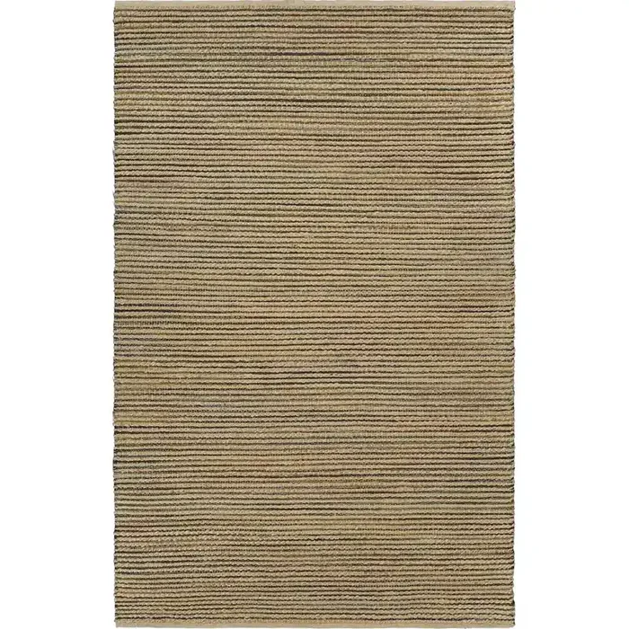 Natural Fiber Jute Blend Area Rug Indoor in Tan/Multicolored, 5‘ x 7‘9″