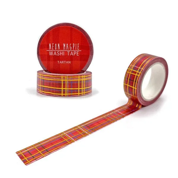 Neon Magpie Tartan Washi Tape
