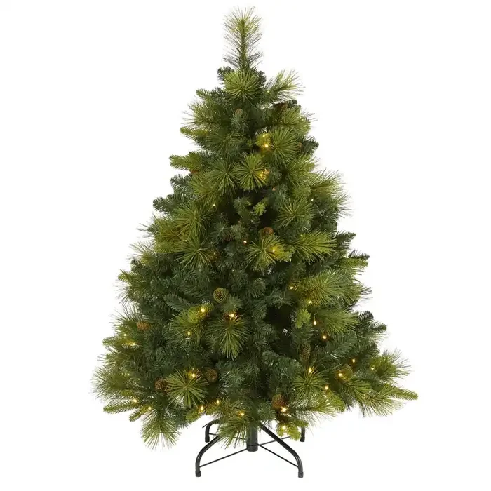 North Carolina Pine Artificial Christmas Tree with 130 Warm White LED Lights