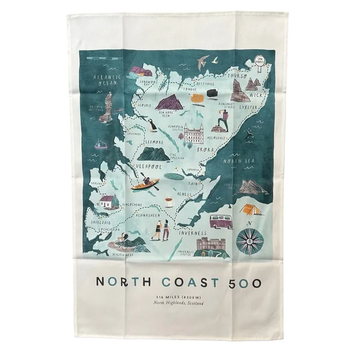 North Coast 500 Tea Towel
