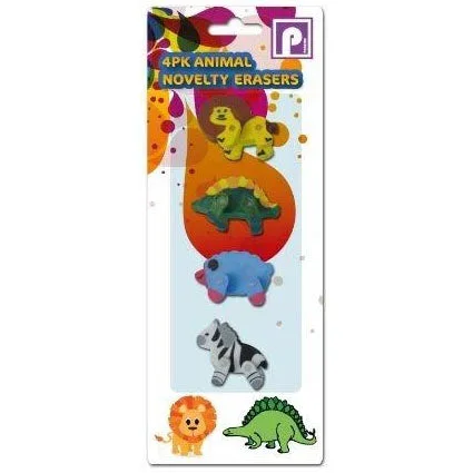 Novelty Animal Eraser 4 Pack