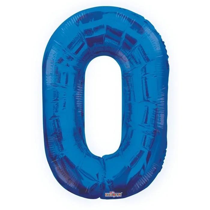 Number 0 Foil Balloon 34″ Royal Blue