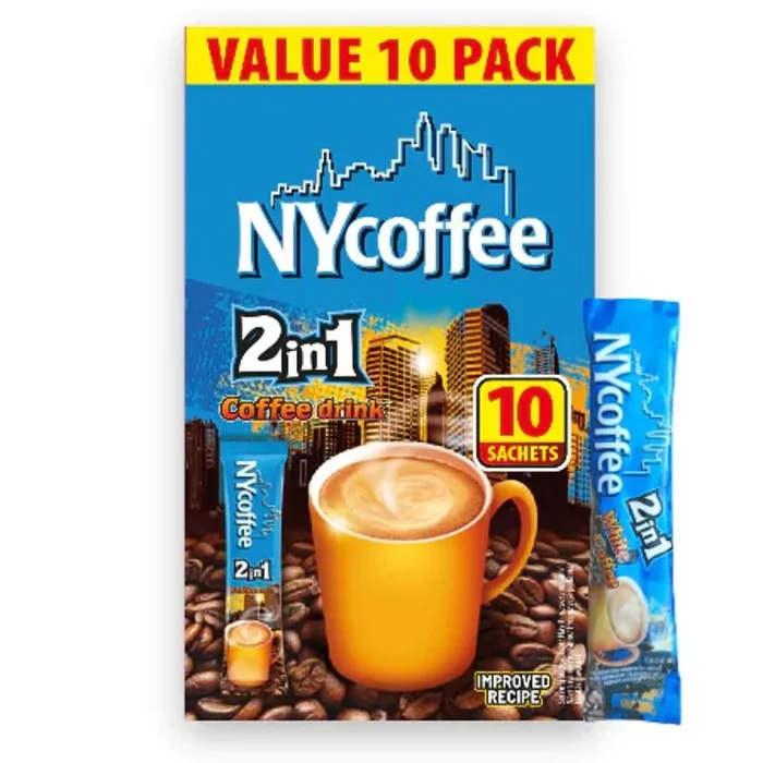 NY Coffee 2 in 1 White Coffee 10 Pack – Case of 10