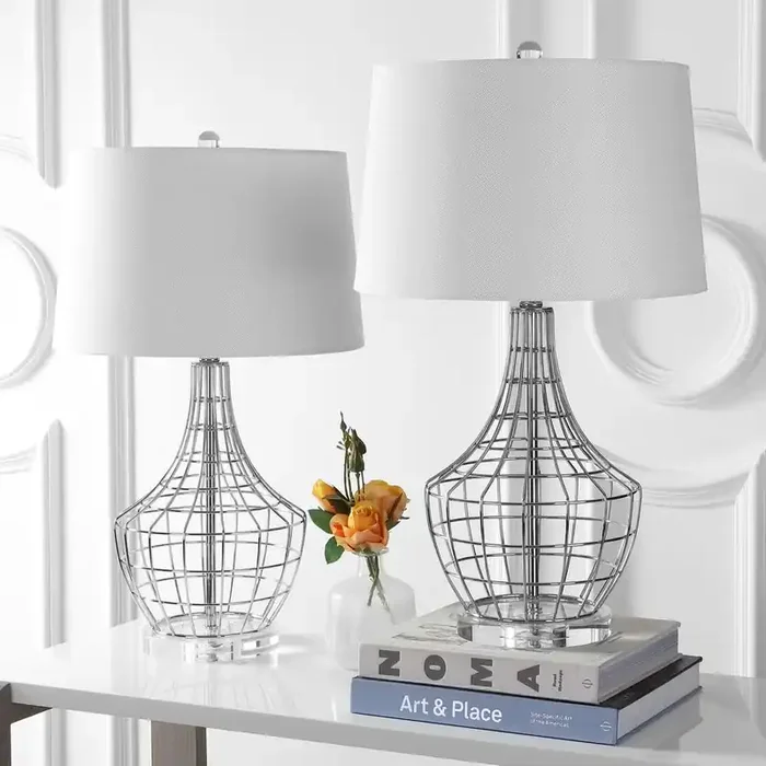 Olga Table Lamp, Silver