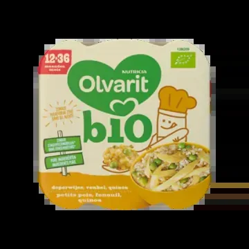 Olvarit Organic green peas, fennel and quinoa (from 12 months)