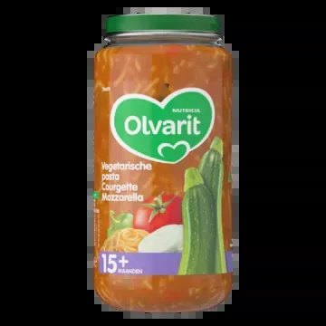 Olvarit Vegetarian pasta with courgette and mozzarella (from 15 months)
