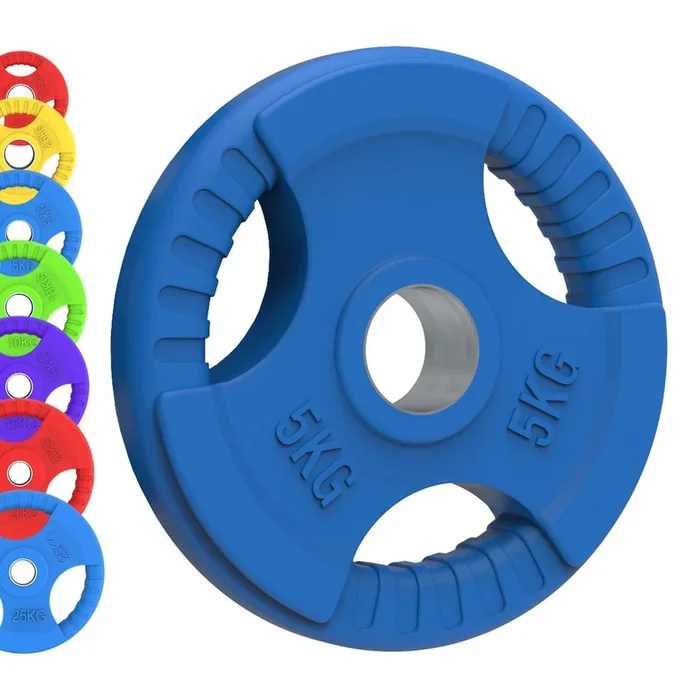 Olympic Tri-Grip Rubber Weight Plates Colour Pairs Sets 15 kg PAIR