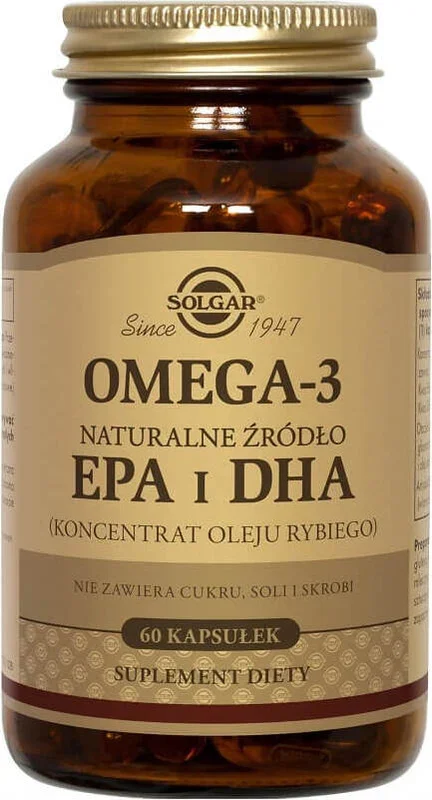 Omega – 3 natürliche Quelle von EPA und DHA Fischölkonzentrat 60 Kapseln SOLGAR