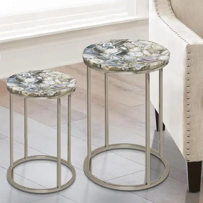Onyx Agate Top Nesting Table