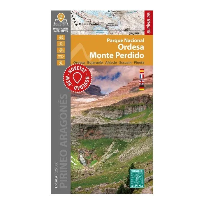 Ordesa – Monte Perdido National Park, Aragonese Pyrenees, Spain | Editorial Alpina 2-Map Set 1:25,000