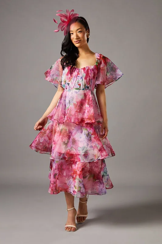 Organza Tiered Dress