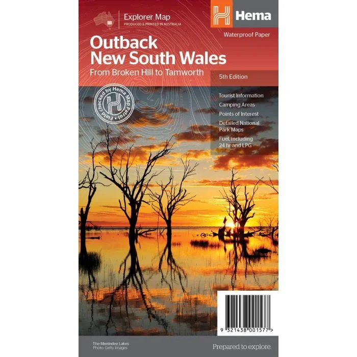 Outback New South Wales: From Broken Hill to Tamworth | Hema Australia Explorer Map | 1:1,100,000
