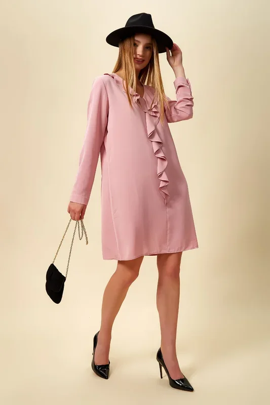 Oversized Tunic with Frill Details