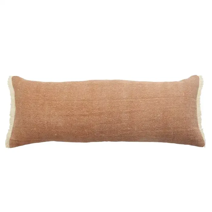 Ox Bay Orange Distressed All-Natural Cotton Pillow Cover