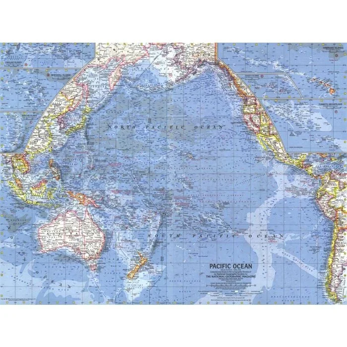 Pacific Islands – Published 1962 Map