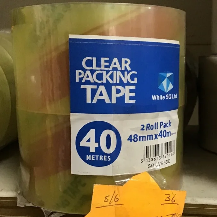 Packing Clear Tape 48mm x 40cm 2 Pack
