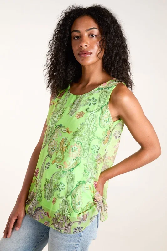Paisley Tie Back Top