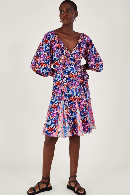 Palmer Print Pleated Dress