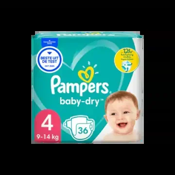 Pampers Baby dry size 4 diapers to 12 hour protection (from 9 kg to 14 kg)