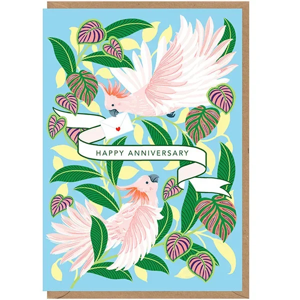 Parrot Happy Anniversary Card