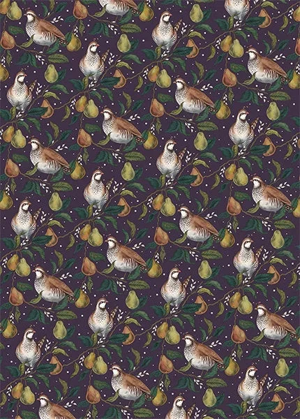 Partridges in a Pear Tree Sheet Wrap