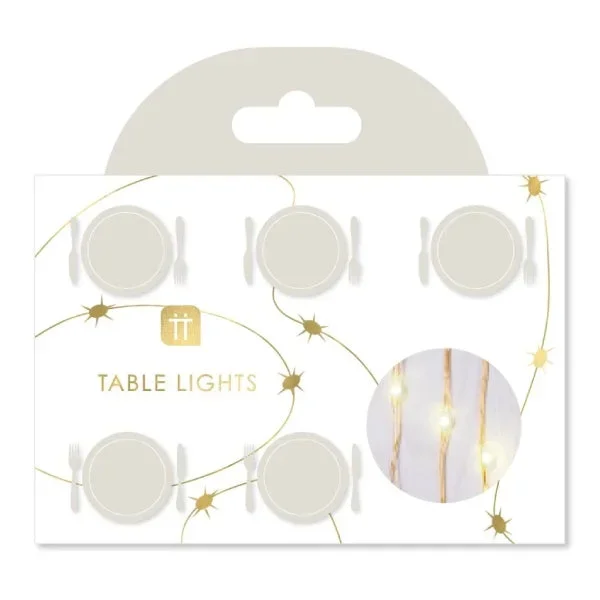 Party Porcelain Gold String Lights 3m 60 Leds