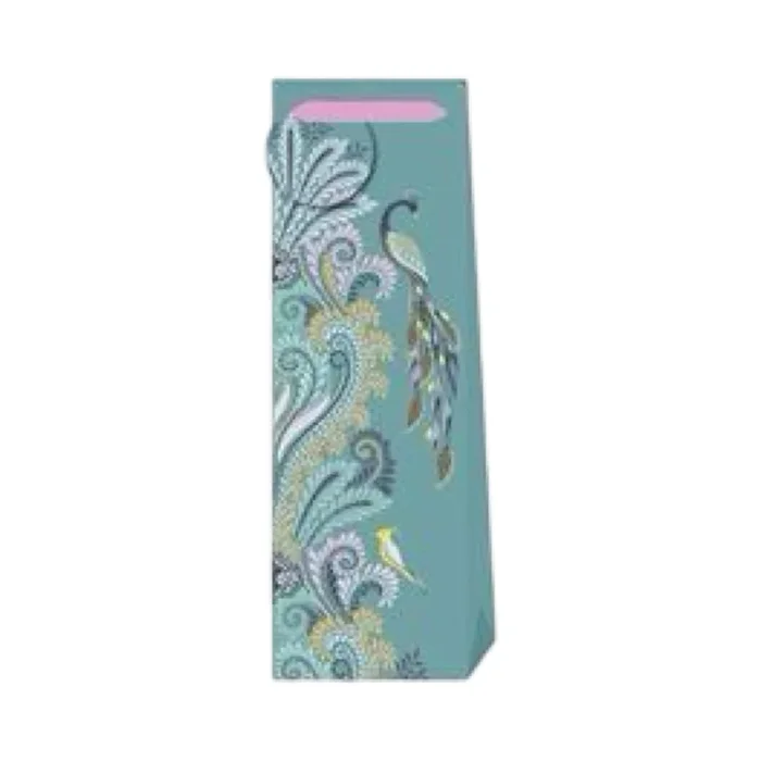 Peacock Filigree Bottle Bag