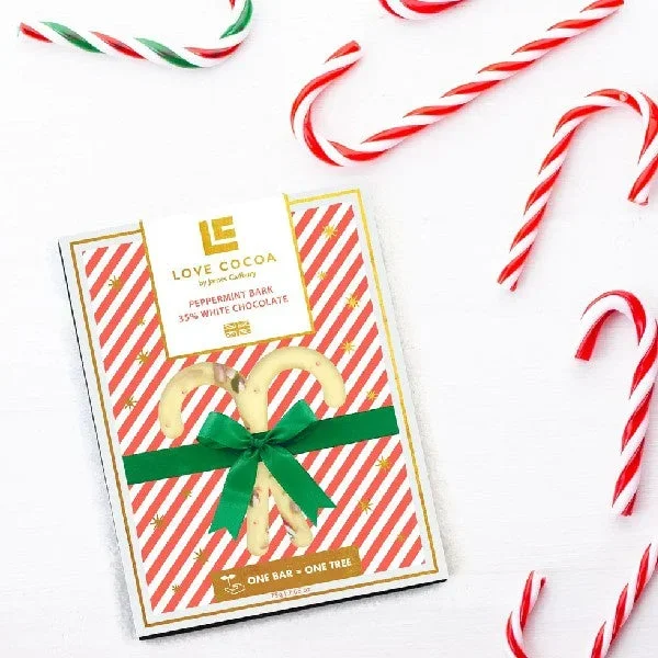 Peppermint Bark 35% White Chocolate Bar