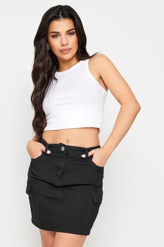 Petite Cargo Mini Skirt