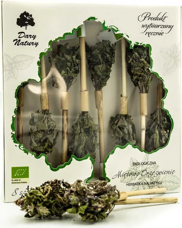 Pfefferminztee am Stiel BIO Erfrischung (8 x 3 g) – GESCHENKE DER NATUR
