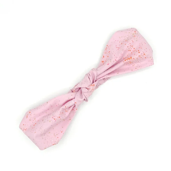 Pink Speckled Knotted Headband