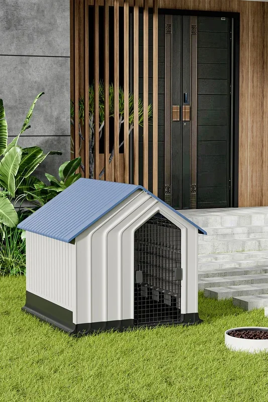 Plastic Kennel with Iron Doors
