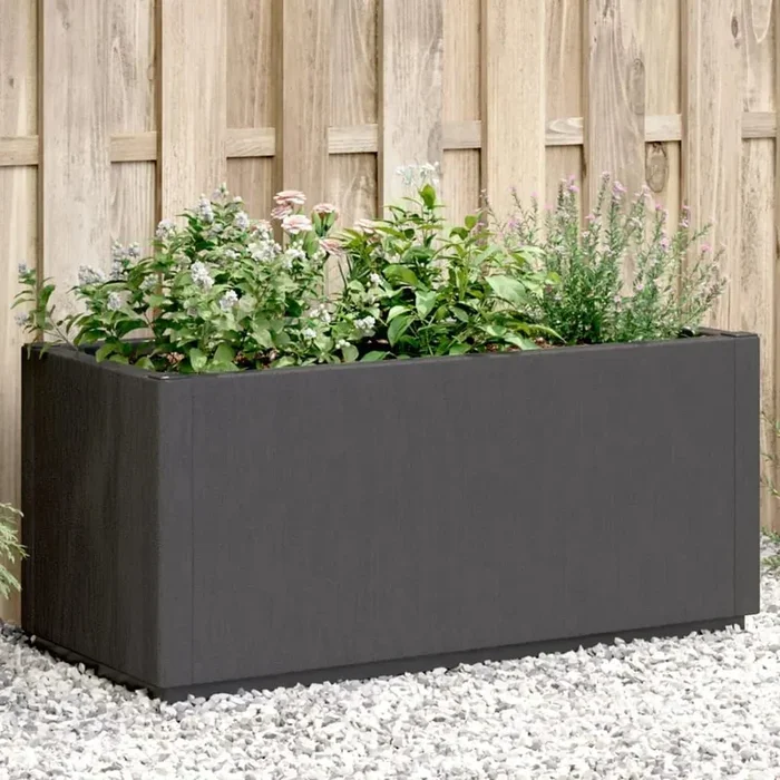 Polypropylene Garden Planter Dark Grey | 80L Capacity for Versatile Planting