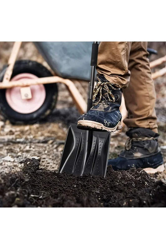 Portable Snow Shovel with D-shape Handle