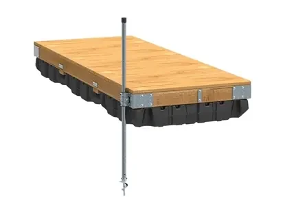 Pre-Built Commercial Grade Floating Dock with Wood Frame & Top – 4‘x10‘
